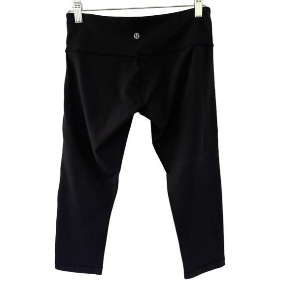 lululemon athletica Pants - Lululemon Leggings Womens 8 Black Capri Crop Mid Rise Athletic Pants Running Gym